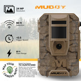 Muddy Mitigator 2.0 24MP Cellular Camera Combo with 720p Video and Versatile Mounting (Brown)