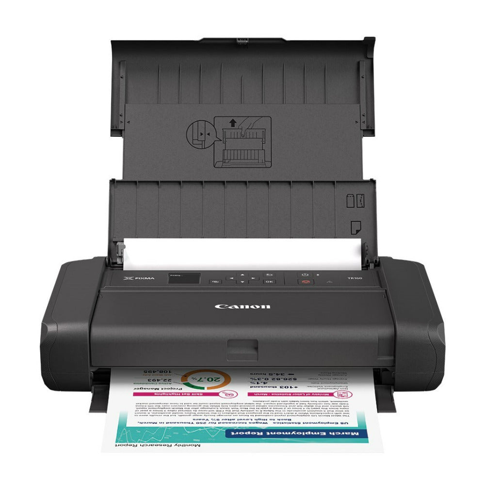 Canon PIXMA TR160 Wireless Portable Printer with Lightweight Body, 5-Color Hybrid Ink System (Black)