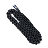 Dark Energy 6 Feet USB-C to USB-C Paracord Cable with Leather Strap and 6 Armor Levels (Black)