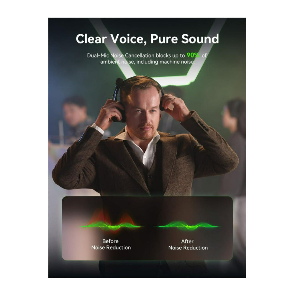 Hollyland Solidcom SE Pro 2S Full-Duplex Wireless Intercom Headset System (1.9 GHz, Green)