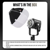 Aputure STORM 80c 80W Full-Color Point Source Fixture (Black) and Omnidirectional Softbox Bundle