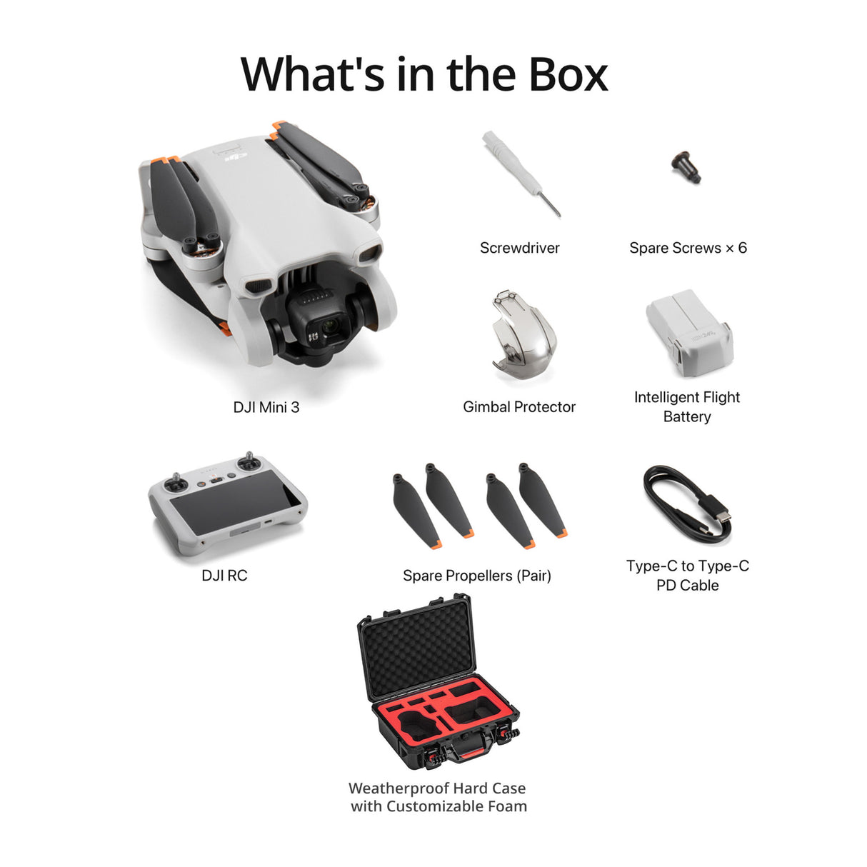 DJI Mini 3 Camera Drone with DJI RC Controller and Weatherproof Hard Case