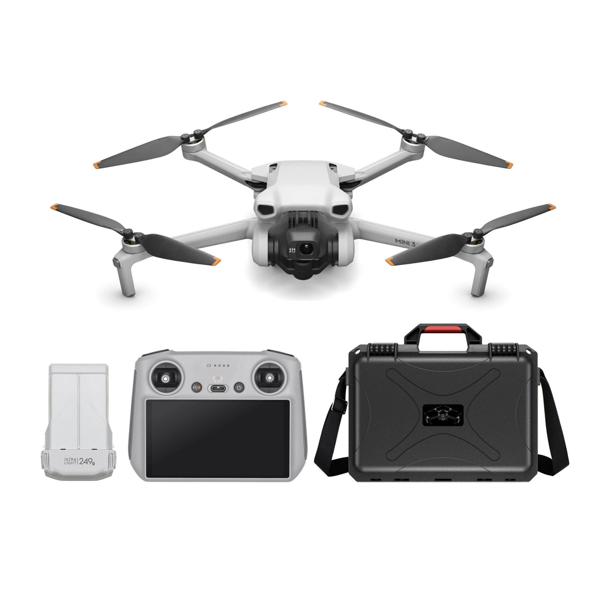 DJI Mini 3 Camera Drone with DJI RC Controller and Weatherproof Hard Case