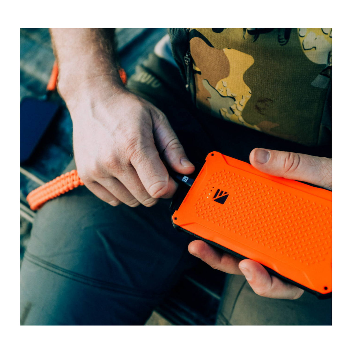 Dark Energy Poseidon Pro Indestructible Charger with 10,200mAh Power Capacity (Hi-Vis Orange)