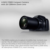 Panasonic LUMIX FZ80D 20-1200mm Zoom Lens Point and Shoot Compact Camera 32GB SD Card Bundle