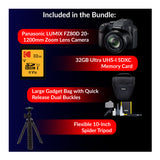 Panasonic LUMIX FZ80D 20-1200mm Zoom Lens Point and Shoot Compact Camera 32GB SD Card Bundle