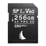 Angelbird AV Pro SD V60 SDXC UHS-II Memory Card with Stable Stream Technology (256GB, Black)