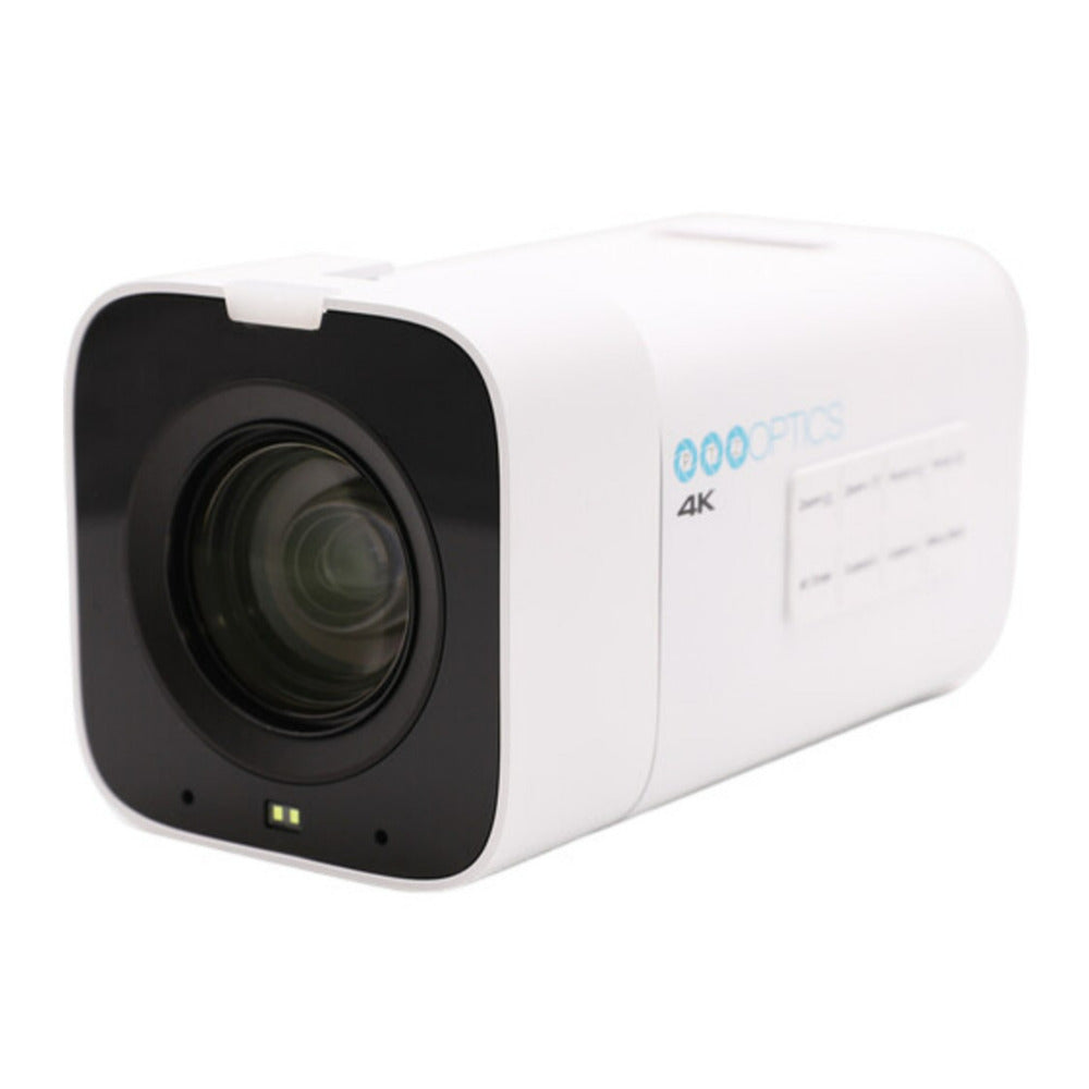 PTZOptics Studio 4K Camera with 20x Zoom, NDI HX2 Connectivity, and 16x Digital Zoom (White)