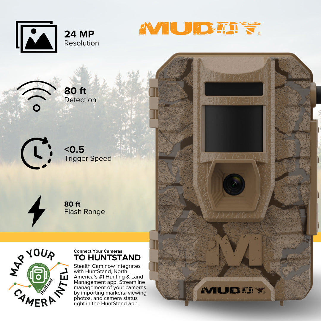 Muddy Mitigator 2.0 24MP Cellular Camera Combo (Brown, 6-Pack) and High Speed Card Reader Bundle