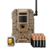 Muddy Mitigator 2.0 24MP Cellular Camera Combo (Brown, 2-Pack) and High Speed Card Reader Bundle