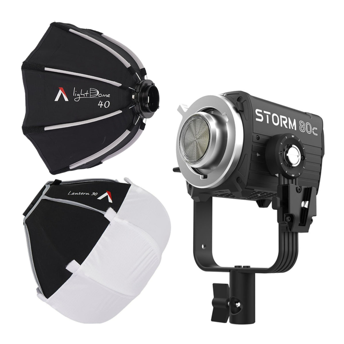 Aputure STORM 80c IP65 80W Full-Color Point Source Fixture (Black) and Light Dome 40 Softbox Bundle