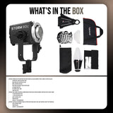 Aputure STORM 80c IP65 80W Full-Color Point Source Fixture (Black) and Light Dome 40 Softbox Bundle