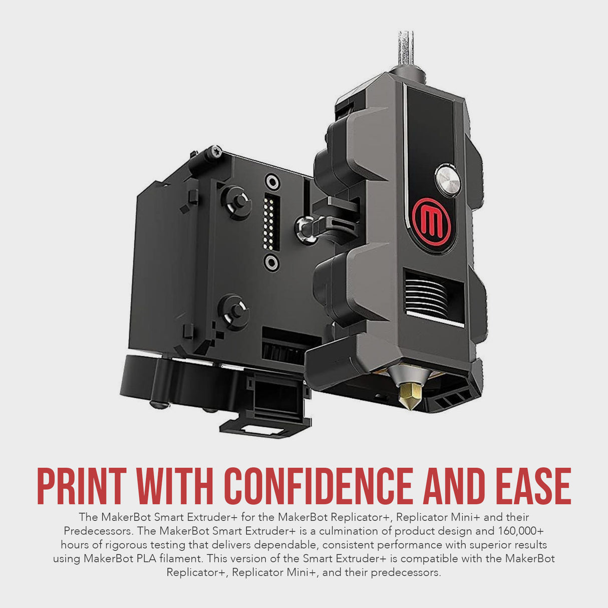 MakerBot Smart Extruder Plus for PLA Filament and Replicator Plus Printers with Small Spools Bundle