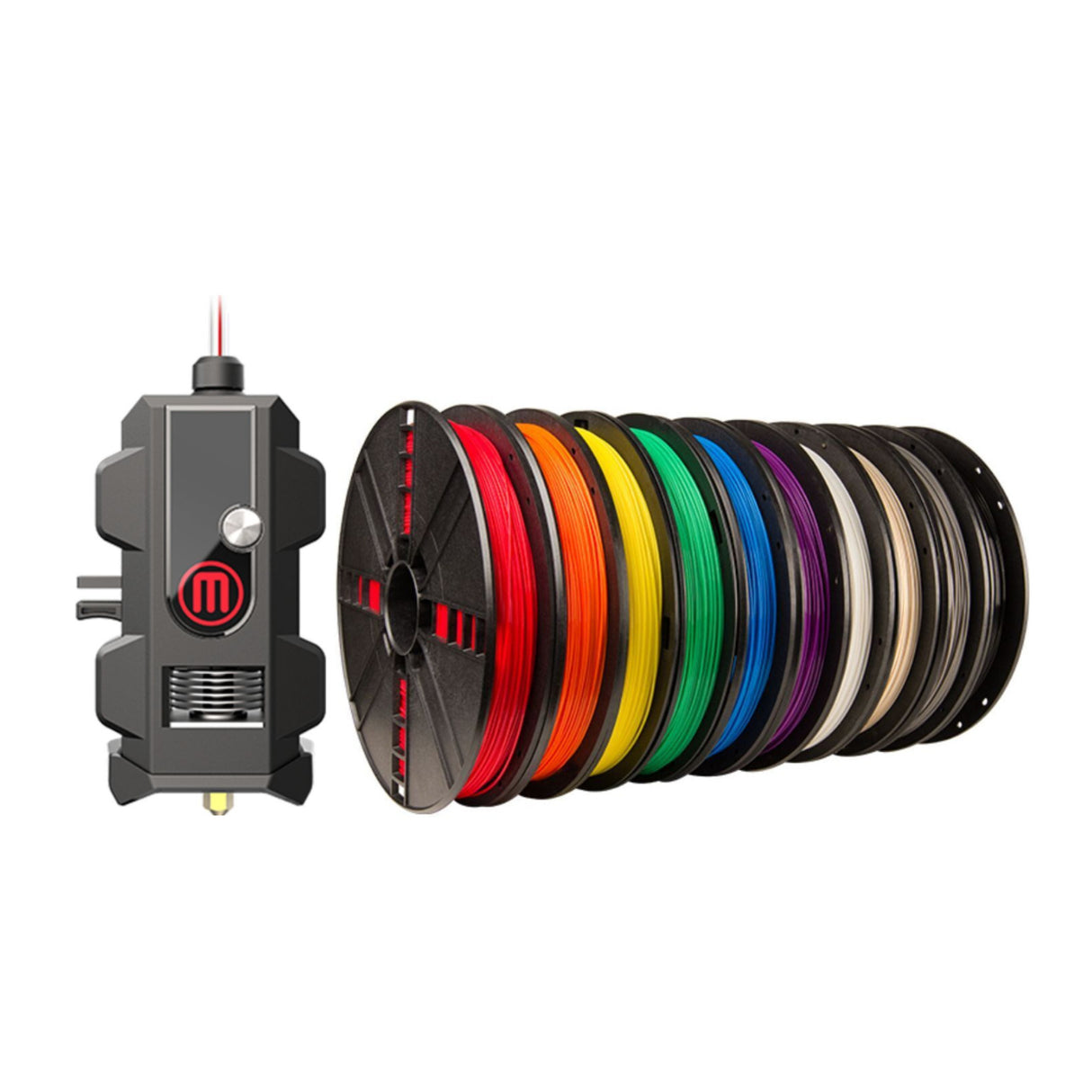 MakerBot Smart Extruder Plus for PLA Filament with Assorted Colors Large PLA Filament Spool Bundle