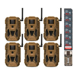 Muddy Matrix 2.0 Dual Network Cellular Camera (Brown, 6-Pack) with 6 x 32GB Memory Card Bundle