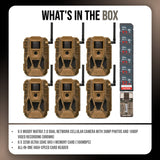 Muddy Matrix 2.0 Dual Network Cellular Camera (Brown, 6-Pack) with 6 x 32GB Memory Card Bundle