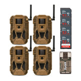 Muddy Matrix 2.0 Dual Network Cellular Camera (Brown, 4-Pack) with 4 x 32GB Memory Card Bundle