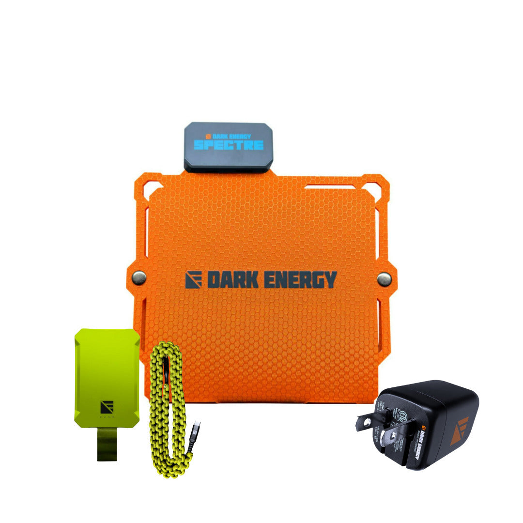 Dark Energy Spectre 8W Ultra Portable Orange Solar Power Panel Bundle
