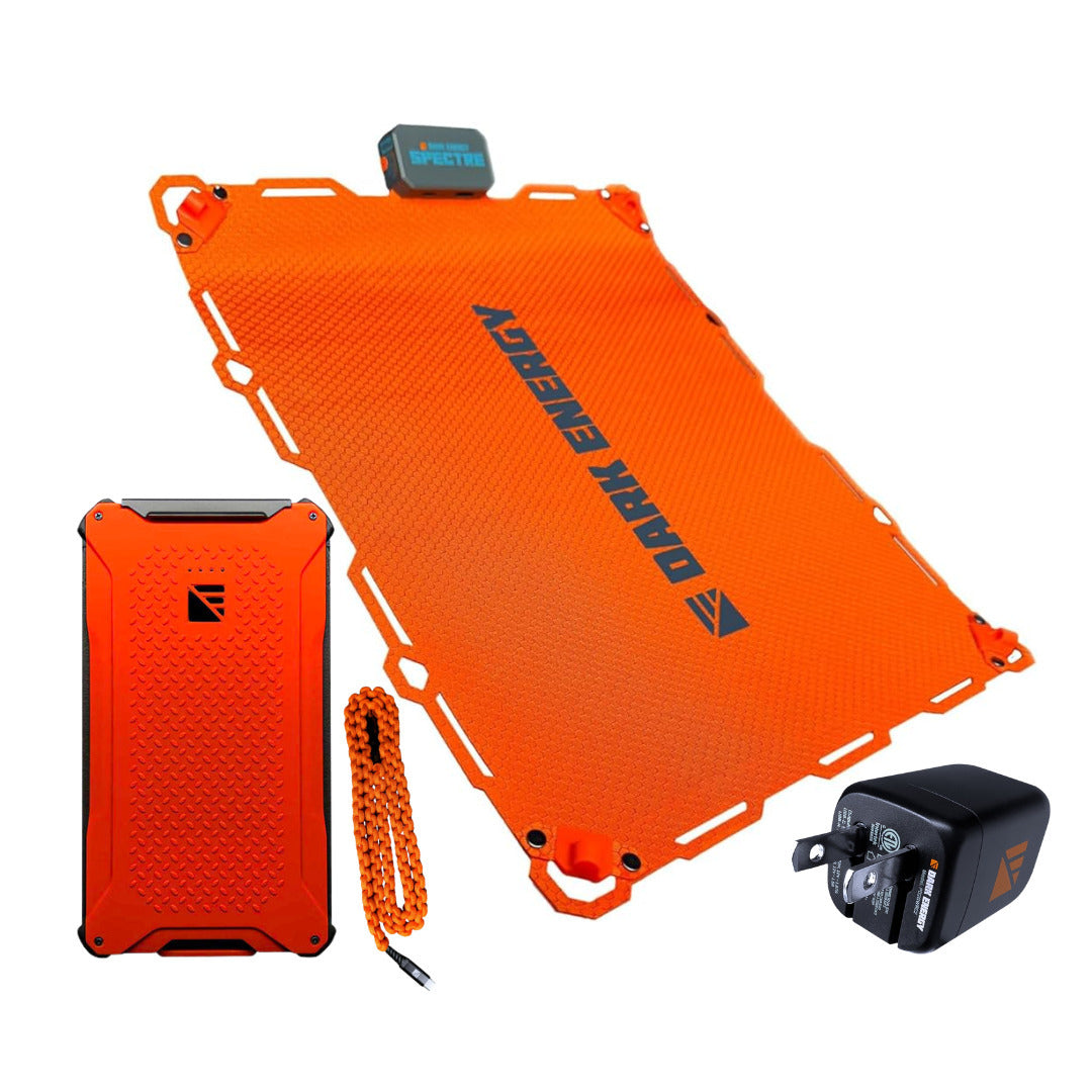 Dark Energy Spectre 18W Orange Solar Panel with Foldable Design Bundle