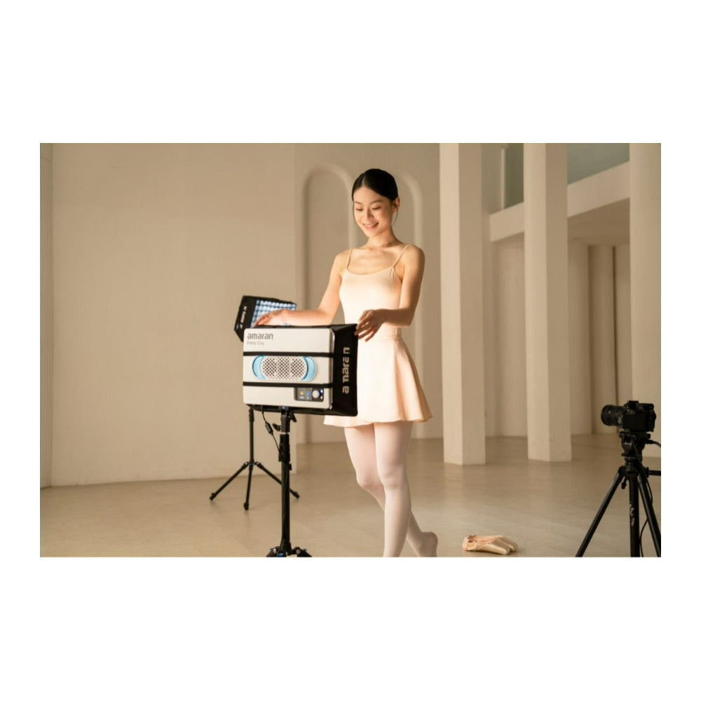 amaran Pano 120c Compact 120W Output RGBWW Full Color Panel Light All-In-One Creator Kit (White)