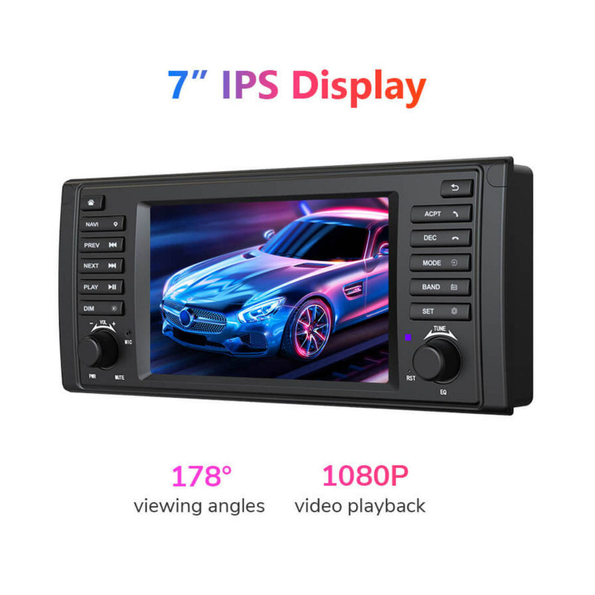 Eonon E39 Android 13 Wireless Apple CarPlay and Android Auto Car Stereo with 2GB RAM and 32GB ROM