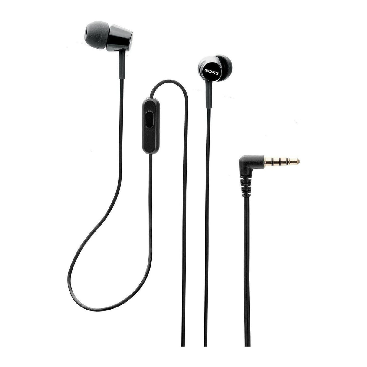 Sony MDR-EX155AP Wired In-Ear Headphones with Microphone and 9mm Dome-Type Neodymium Drivers (Black)