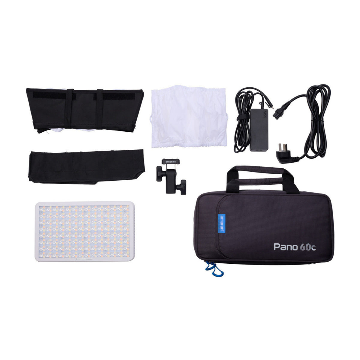 amaran Pano 60c Compact 60W Output RGBWW Full Color Panel Light All-In-One Creator Kit (White)