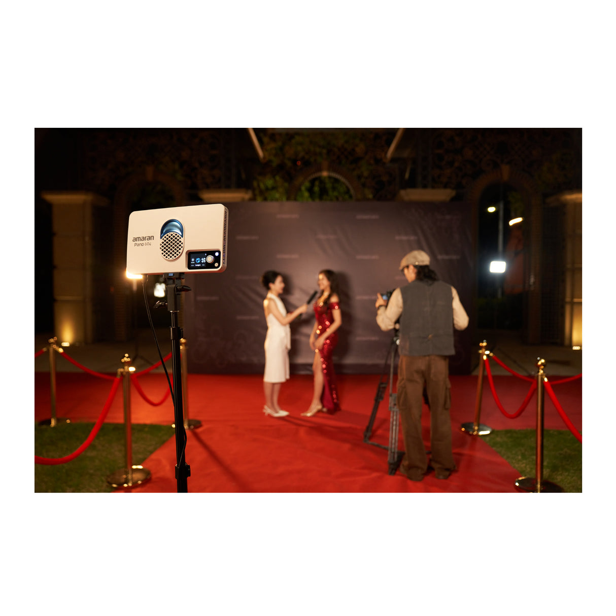 amaran Pano 60c Compact 60W Output RGBWW Full Color Panel Light All-In-One Creator Kit (White)