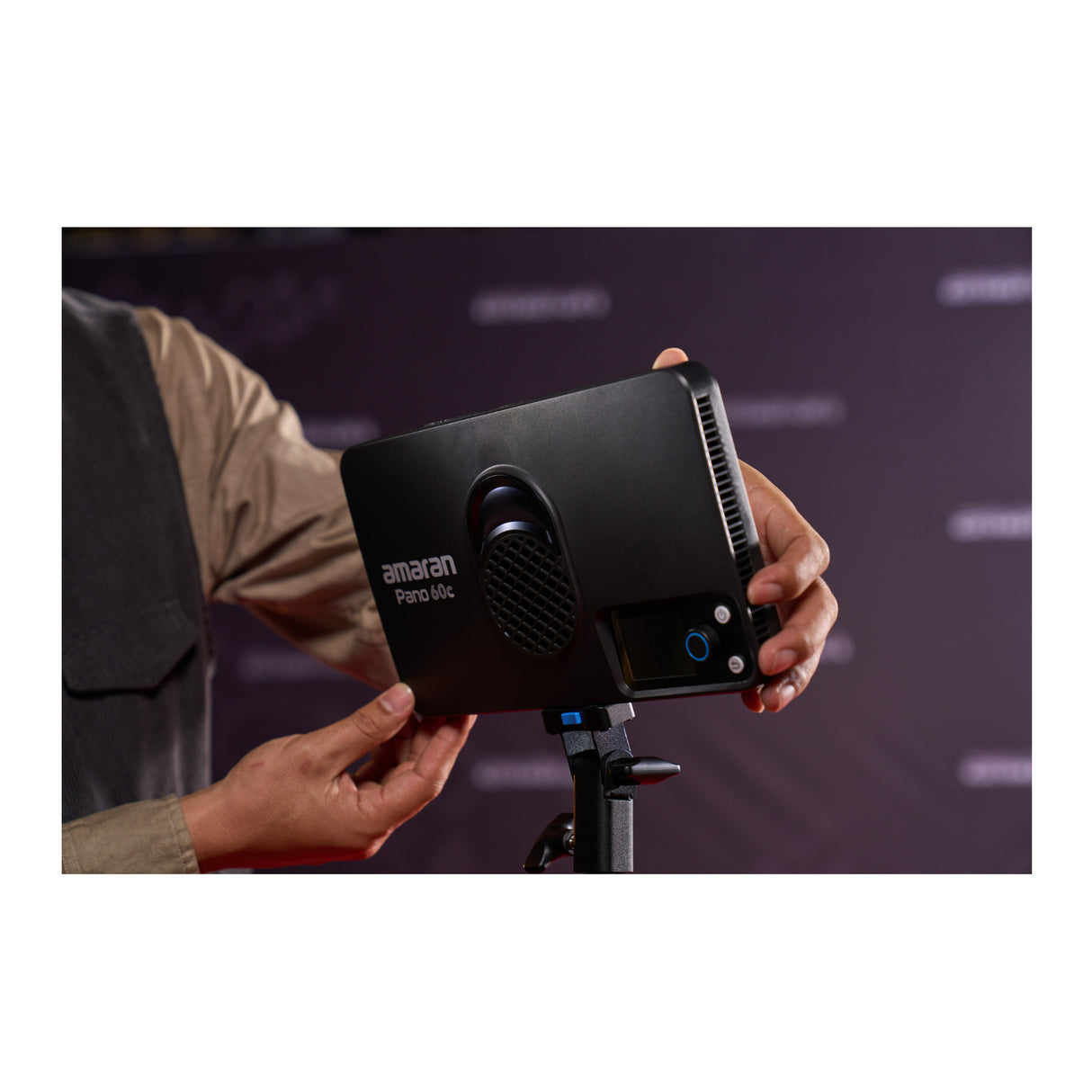 amaran Pano 60c Compact 60W Output RGBWW Full Color Panel Light All-In-One Creator Kit (Charcoal)