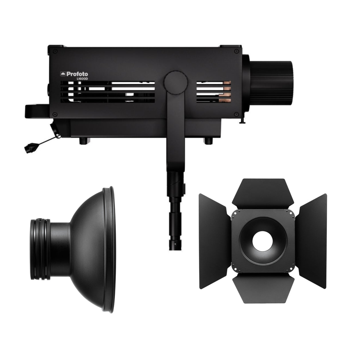 Profoto L1600D HydroCTech Technology and Dual-Mounting Mono-LED with Barndoor 234mm Kit Bundle