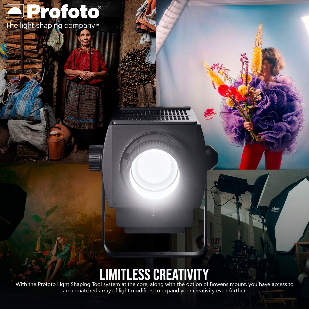 Profoto L1600D HydroCTech Technology and Dual-Mounting Mono-LED with Barndoor 234mm Kit Bundle