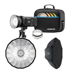 Westcott FJ400 II 400Ws Compact Touchscreen Strobe with FJ Pro AC and DC Battery Bundle