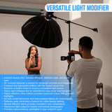 Westcott Beauty Dish Switch (36-Inch, Silver Interior) with Heavy-Duty Light Stand (8 Feet) Bundle