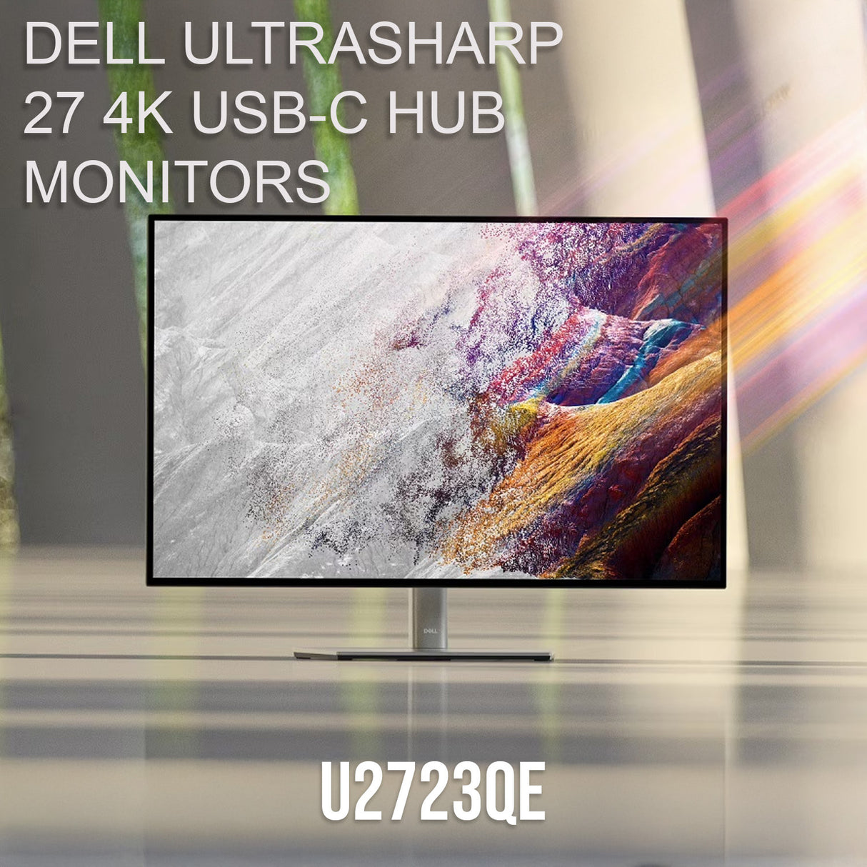Dell U2723QE UltraSharp 27-Inch 4K USB-C Hub Monitor with HDMI Cable and Screen Cleaner Bundle