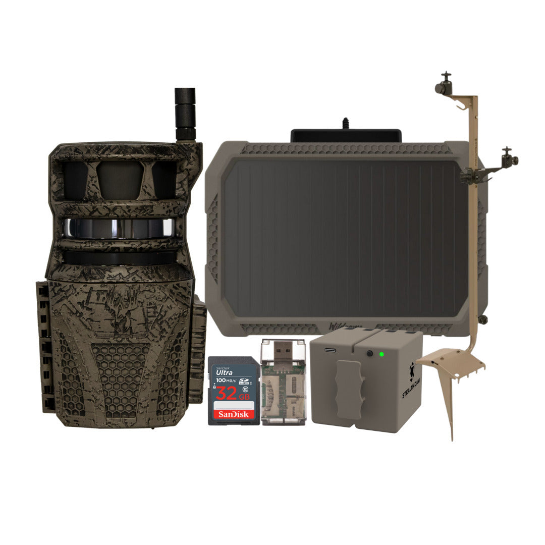 Wildgame Innovations Orbit 360-Degree Trail Camera with 36MP Image and 1080p Video Bundle
