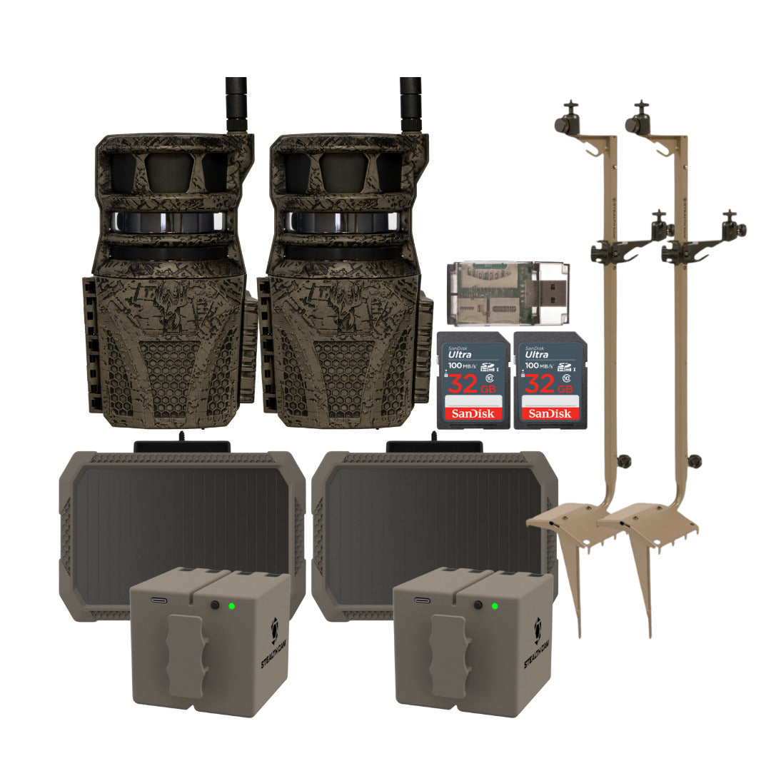 Wildgame Innovations Orbit 360-Degree Trail Camera with 36MP Image and 1080p Video (2-Pack) Bundle