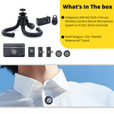 Hollyland LARK M2 DUO 2-Person Wireless Combo Microphone System with Tripod