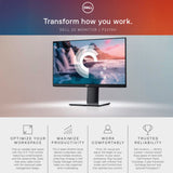 Dell P2219H 21.5-Inch FHD IPS Display Monitor (Black and Silver, Refurbished) with HDMI Cable Bundle