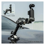 Movmax Blade Arm with N2 Arm Technology, Hard Case (Black) and Hoop Connector (Gray) Bundle