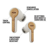House of Marley Rebel True Wireless Earbuds with Ear Housing Touch Control (Cream and White)