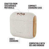 House of Marley Rebel True Wireless Earbuds with Ear Housing Touch Control (Cream and White)
