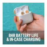 House of Marley Rebel True Wireless Earbuds with Ear Housing Touch Control (Cream and White)