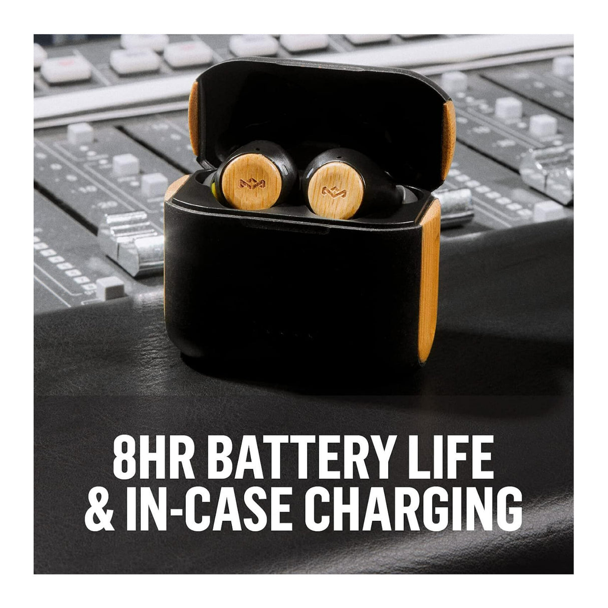 House of Marley Rebel True Wireless Earbuds with Call Noise Cancellation (Signature Black)