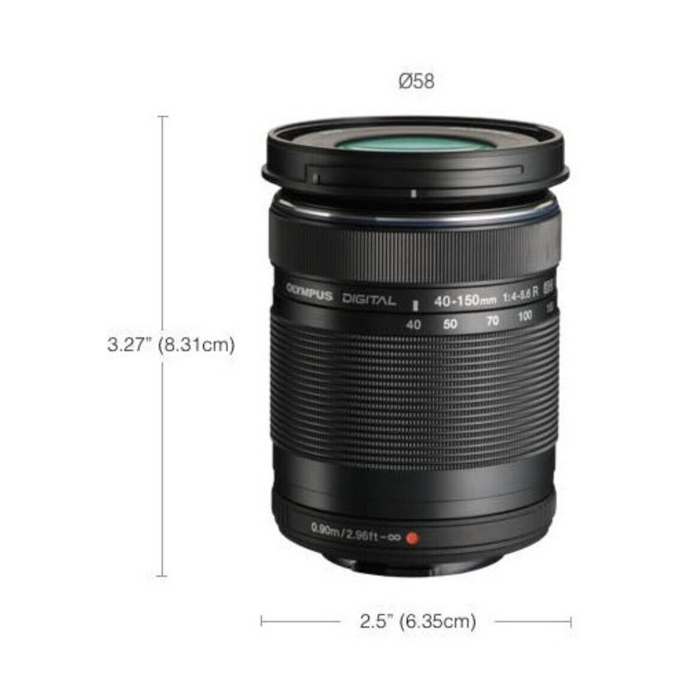 OM SYSTEM M.Zuiko Digital ED 40 to 150mm F4.0 to 5.6 R Black Lens