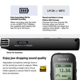 Sony ICDPX470 Digital Built In USB Voice Recorder with Earbud Headphone Bundle