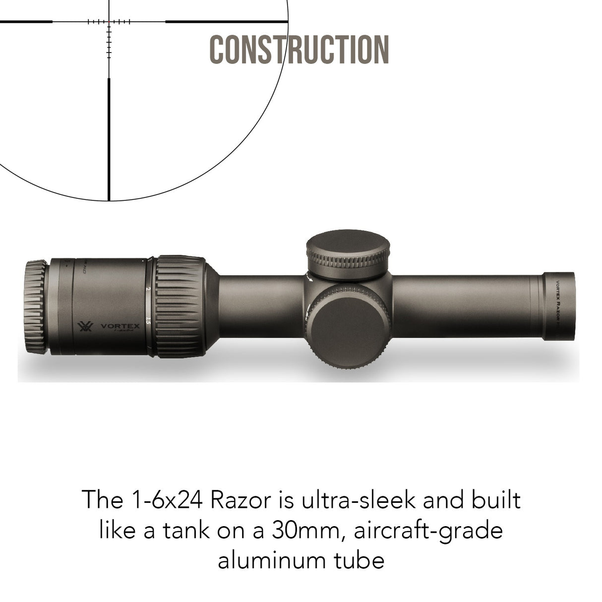 Vortex Razor HD Gen II-E 1-6x24 Riflescope (VMR-2 MRAD Reticle) with Sport Cantilever Mount Bundle