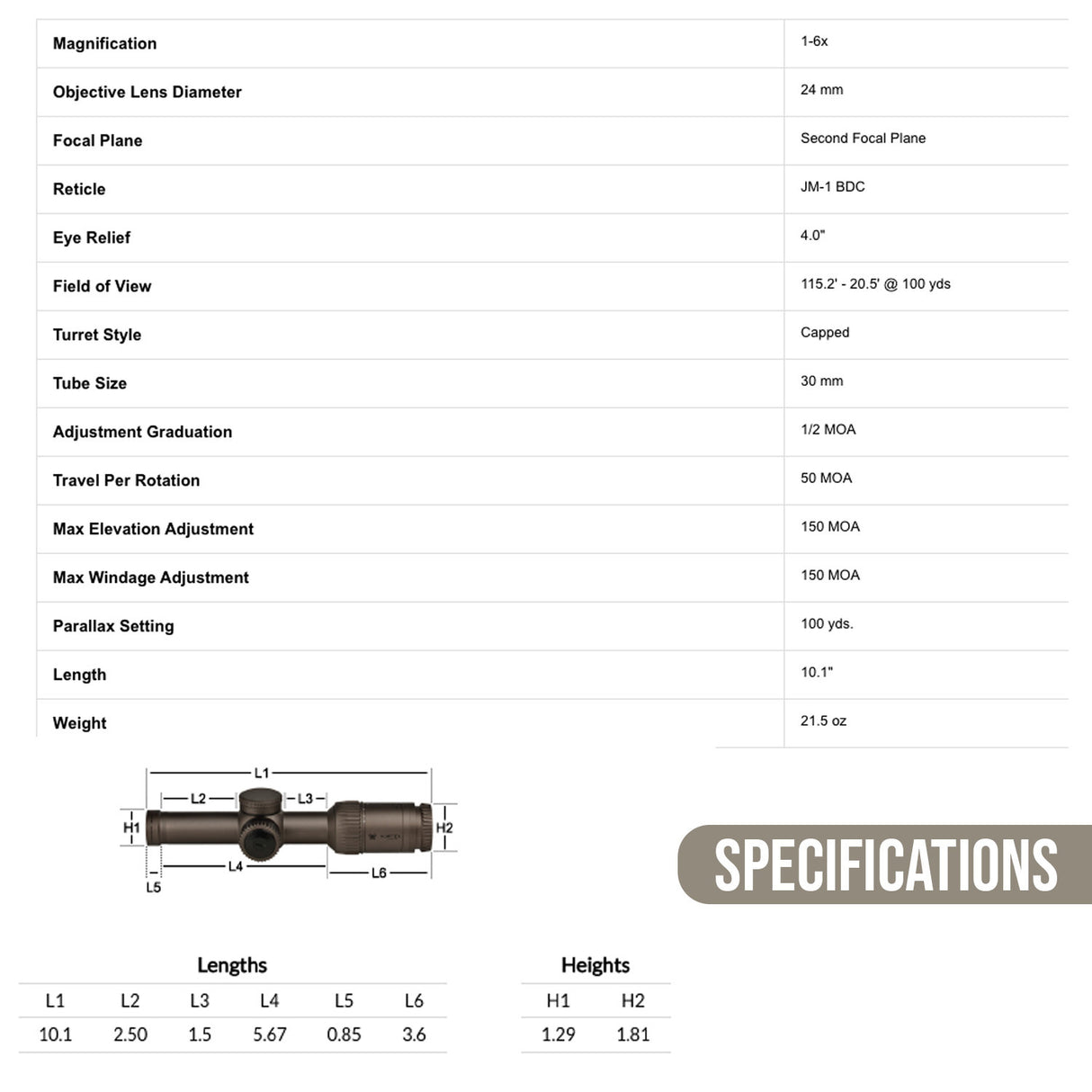 Vortex Razor HD Gen II-E 1-6x24 Riflescope (VMR-2 MRAD Reticle) with Sport Cantilever Mount Bundle