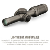 Vortex Razor HD Gen II-E 1-6x24 Riflescope (VMR-2 MRAD Reticle) with Sport Cantilever Mount Bundle