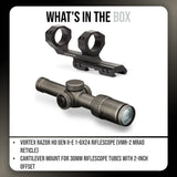 Vortex Razor HD Gen II-E 1-6x24 Riflescope (VMR-2 MRAD Reticle) with Sport Cantilever Mount Bundle