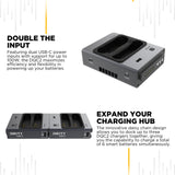 Deity DQC2 2-Bay Smart Battery Charger with Battery Indicator and USB-C Input Ports (Black) Bundle